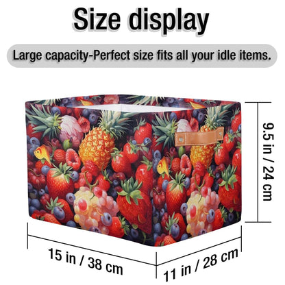 HSYOYO Rectangular Storage Basket with Handles for Nursery & Bedroom