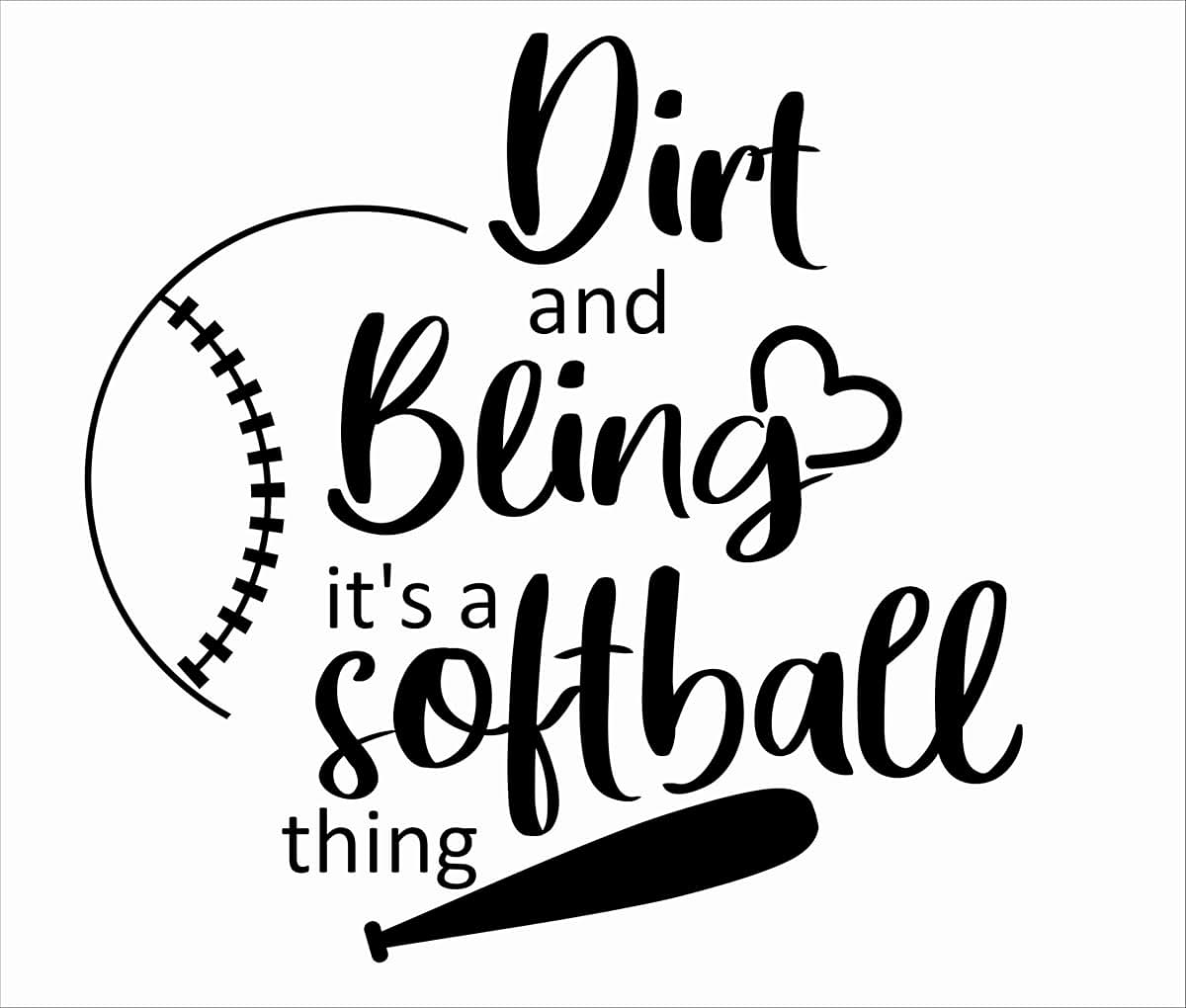 Softball Quotes Home Wall Sticker | DIY Baseball Art Decal for Bedroom