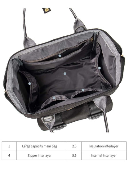 MEYTEILAY Diaper Bag Tote Baby Changing Bag Large Baby Bags for Mom Multifunction Travel Nappy Bag Small （Black）