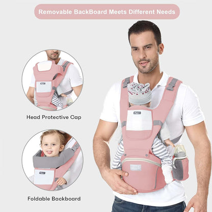 Ocanoiy Baby Carrier with Hip Seat for Toddlers and Newborns
