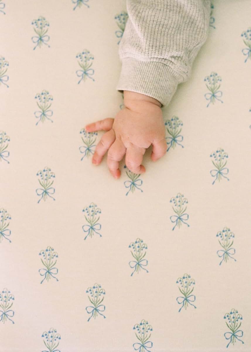 Oilo Mallard Duck Fitted Crib Sheet, Organic Cotton Jersey, 300 Thread Count
