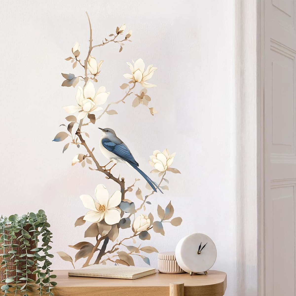 Royolam Chinese Flowering Tree Branches Bird Wall Decal