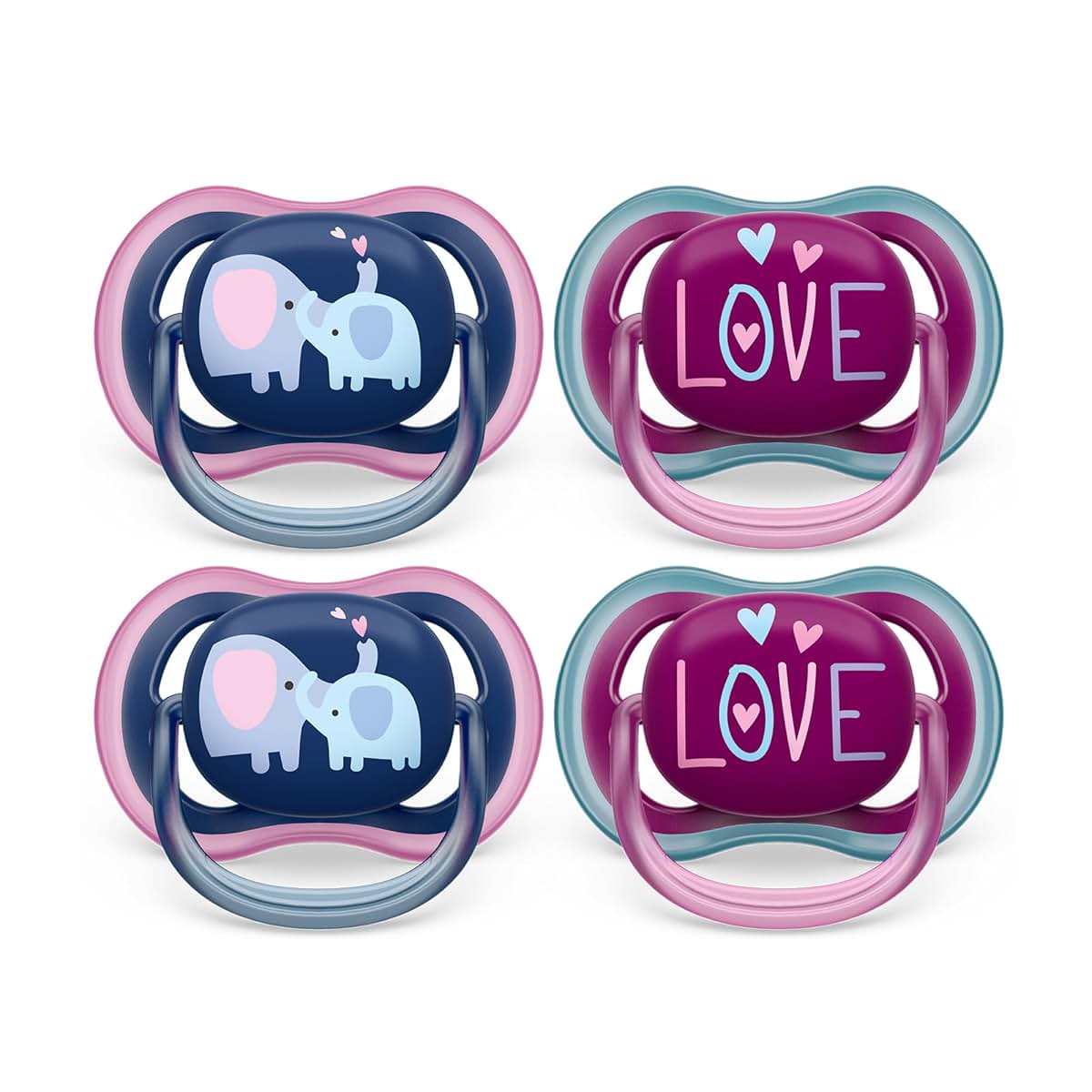 Philips Avent Ultra Air Pacifier 4-Pack For Babies 18 Months Plus