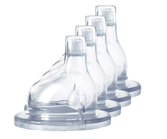 Pura Baby Sipper Spouts - 4-Pack Silicone Bottle Attachments