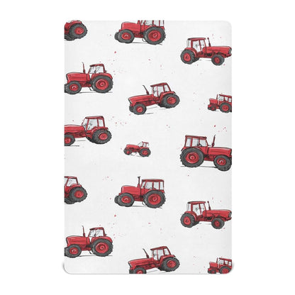 Mazeann Farm Red Tractor Fitted Baby Crib Sheet