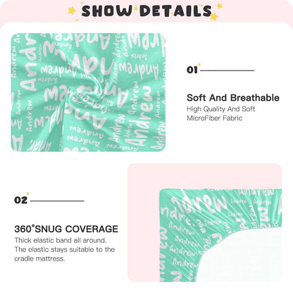 BabyOneStop Personalized Crib Sheets for Standard Cribs and Playards