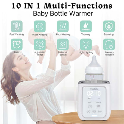 Freebaby Fast Bottle Warmer for Breast Milk & Formula, Gray