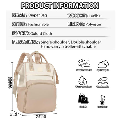 Arynpep Baby Diaper Bag With Insulated Pockets
