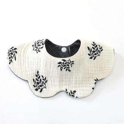 Tnnokl Cotton Bib With Cartoon Print And 6-Layer Absorbent Gauze