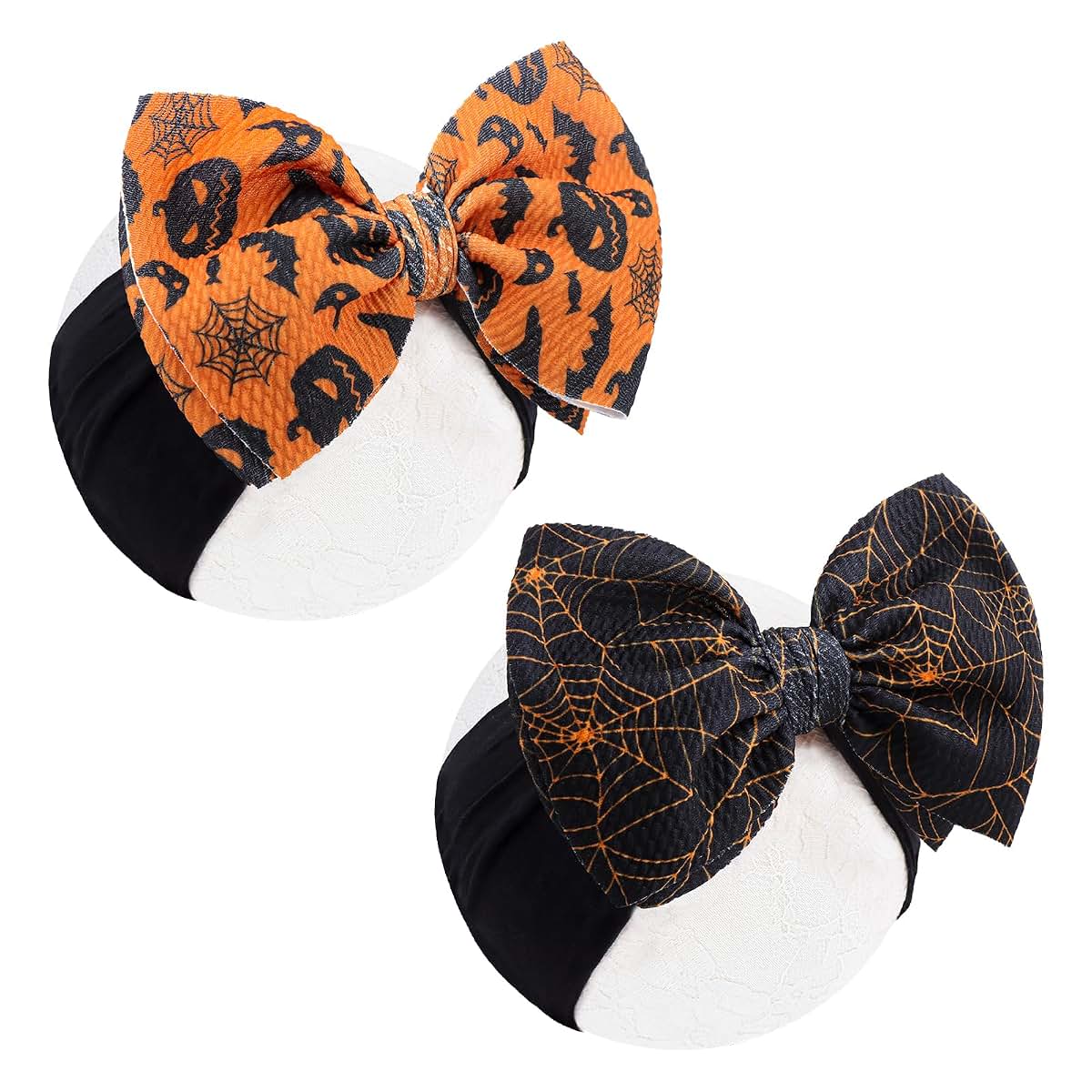 Halloween Bow Elastic Nylon Hairbands for Newborn Accessories