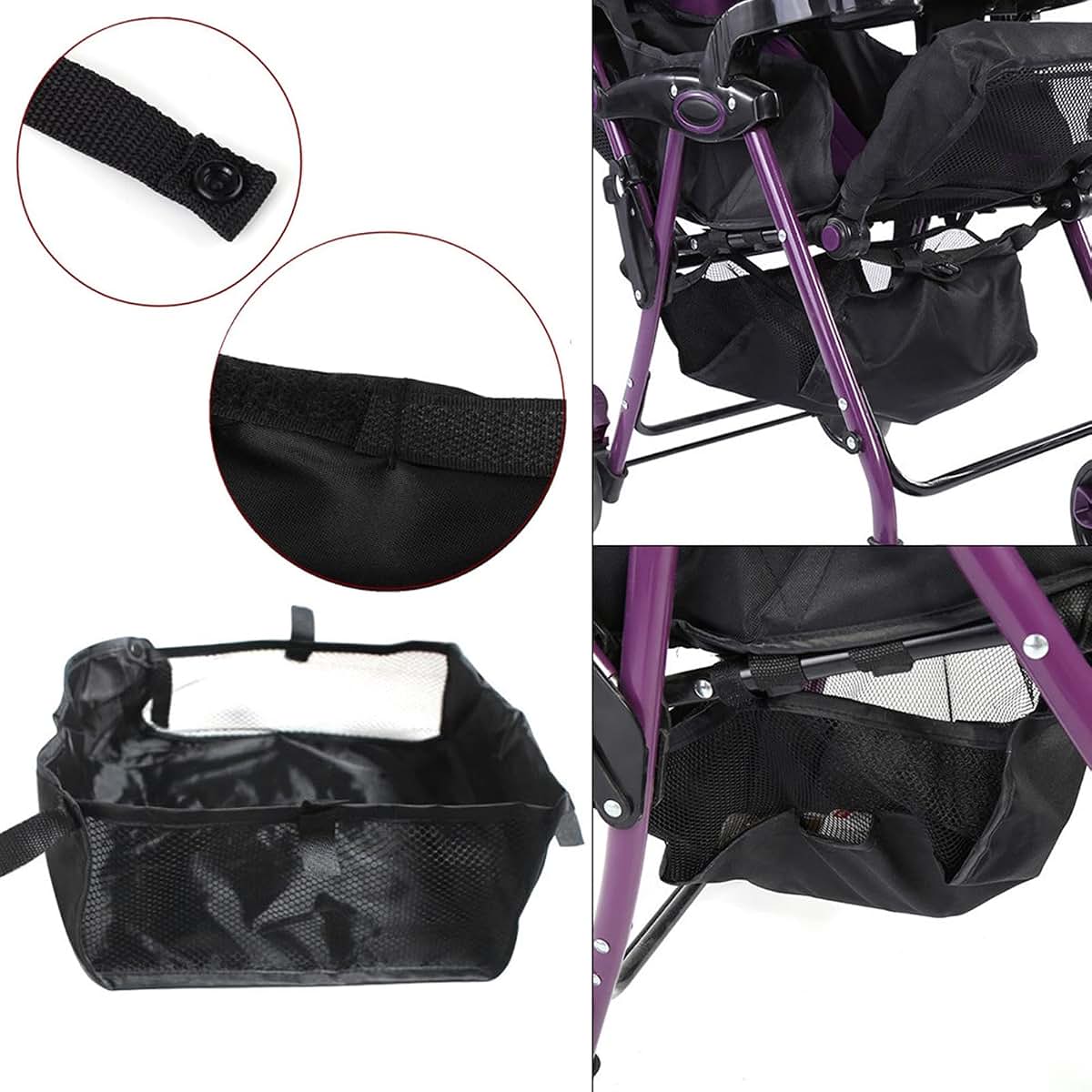 Lilywin Stroller Basket, Oxford Fabric Storage Baskets (photo 4)
