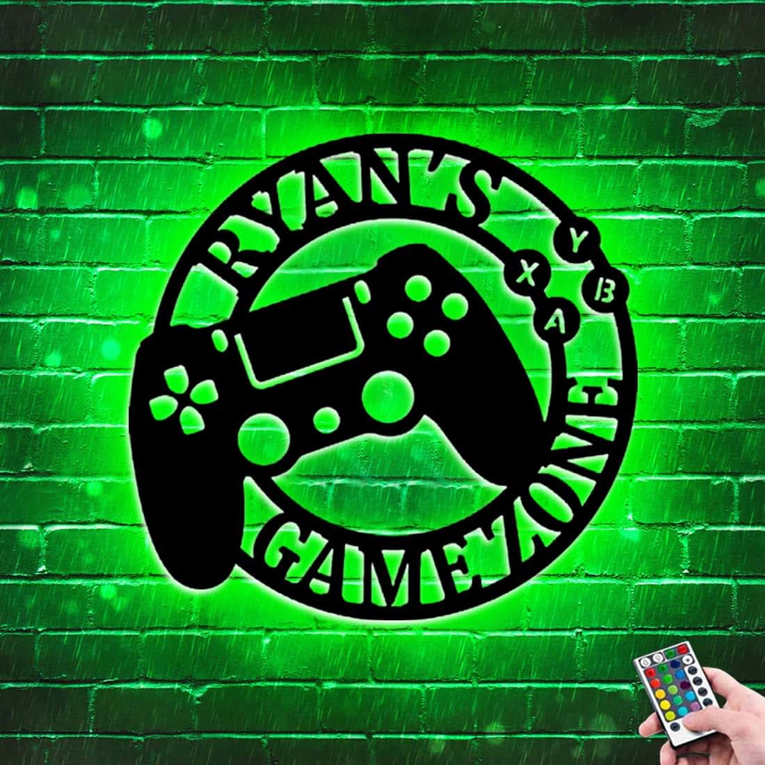 Moakcey Custom Gamepad LED Neon Light Sign with Personalized Name for Video Game Controller - Decor for Boy's, Teen's