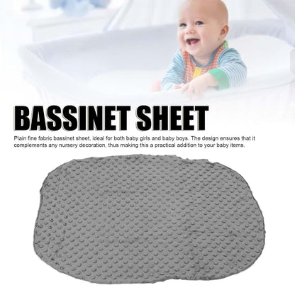 JAOCDOEN Bassinet Sheet Velvet Cradle Sheet Gray (photo 2)