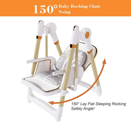 Runboll Convertible Foldable High Chair