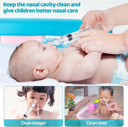TAIKOUL Baby Nasal Aspirator, Sinus Rinse System Professional Baby Nasal Irrigator- Portable Infant Nose Cleaner Quick
