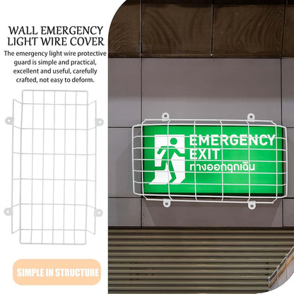 OSALADI Wall Mount Emergency Light Wire Guard Protective Cover Iron 16.14 x 10.03 x 1.18 In