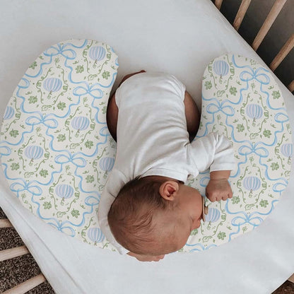 Selgkds Fall Blue Pumpkins Nursing Pillow Cover (photo 2)