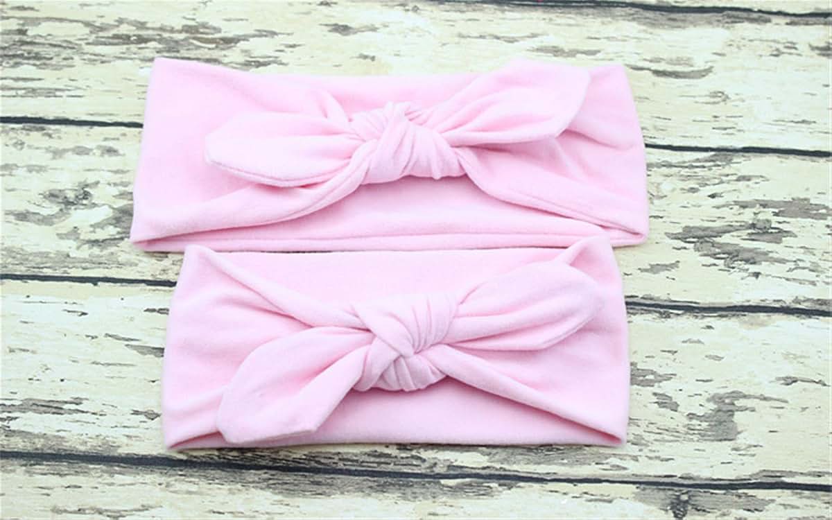SJIAO Mommy And Me Matching Headbands Set In Pink (photo 2)