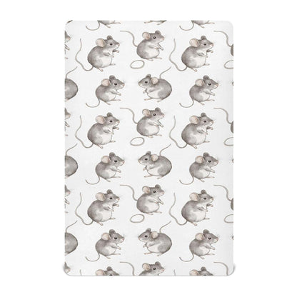 Mazeann Cute Mouse Mice Crib Sheets Soft Breathable