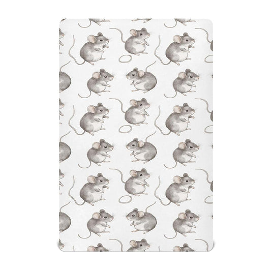 Mazeann Cute Mouse Mice Crib Sheets Soft Breathable