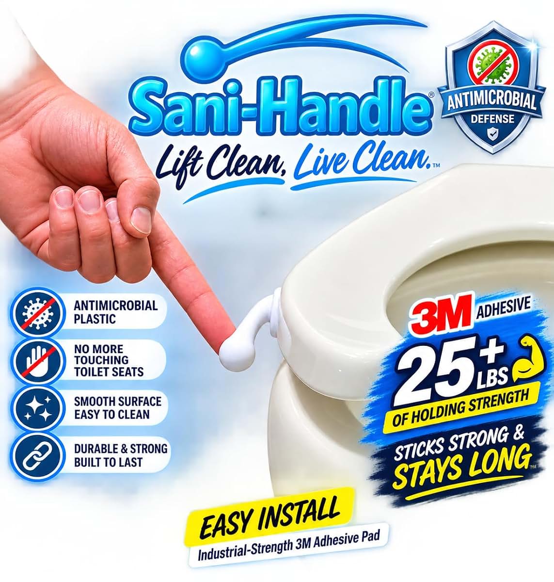 Sani-Hani Toilet Seat Lifter Handle in Yellow (photo 2)