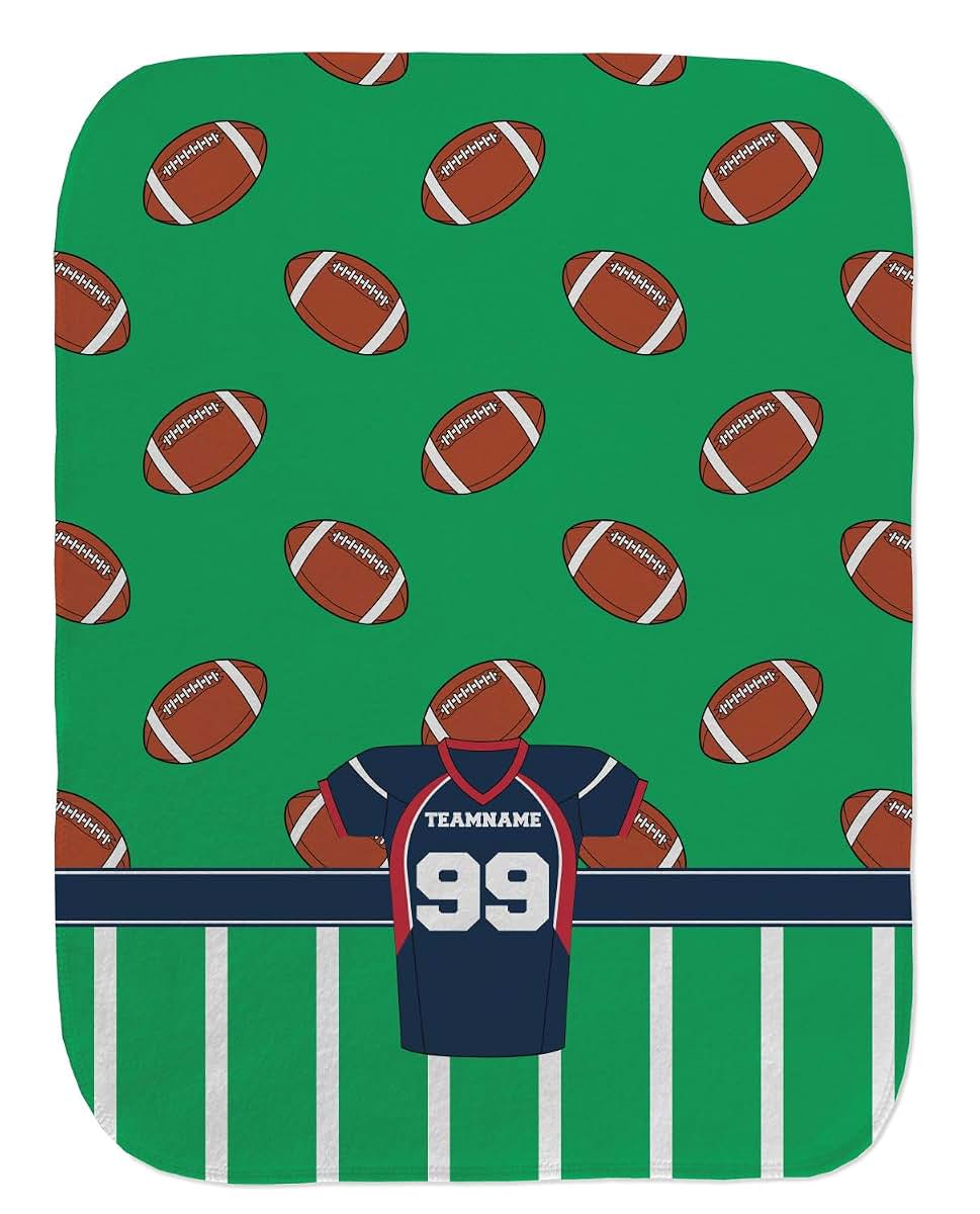 Baby Milano Personalized Football Jersey Burp Cloth - Fleece (photo 2)