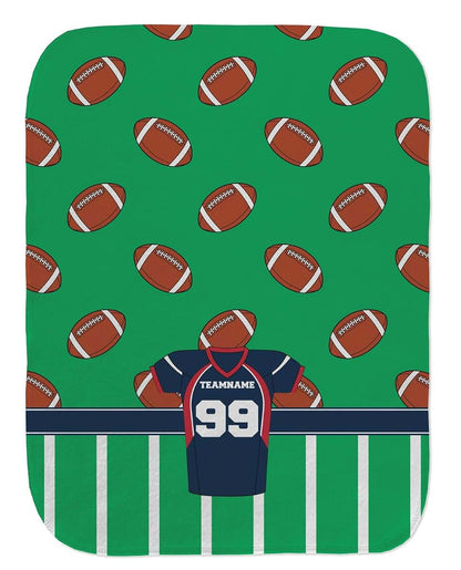 Baby Milano Personalized Football Jersey Burp Cloth - Fleece (photo 2)