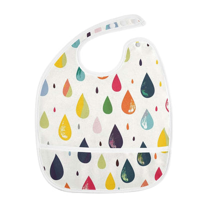 Yoogain Colorful Flat Raindrops Bibs for Drooling Drooling and Teething Absorbent 2 Pack Baby Bibs and Burp Bibs for (photo 2)