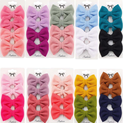 Dnett Designs 40 Pack 3 Inch Waffle Hair Bows With Alligator Clips