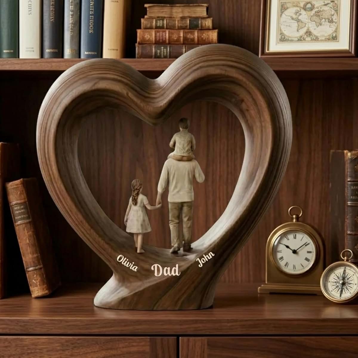 Noni Personalized Wooden Dad Fist Bump Sign With Custom Names