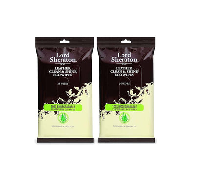 Lord Sheraton Leather Clean And Shine Wipes, Twin Pack