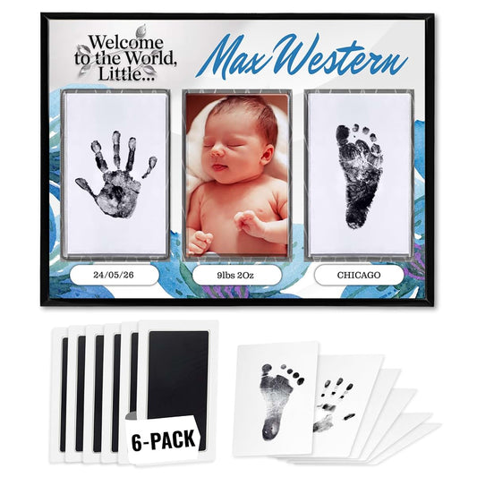 Sentiment House Inkless Hand and Footprint Kit, Baby Keepsake Plaque & Baby Shower Gifts - Ideal as Mom To Be Gift
