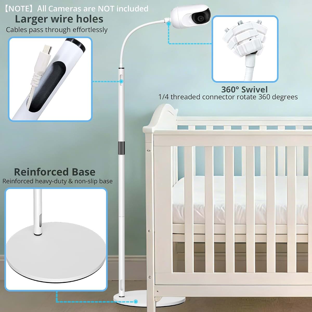 Derebir Enhanced Baby Monitor Floor Stand
