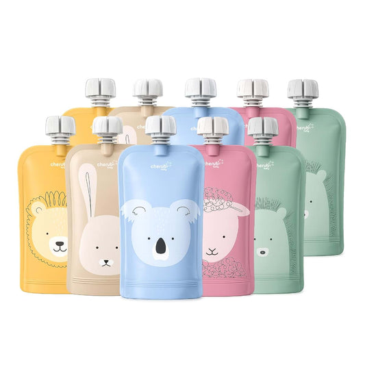 Cherub Baby 10 Packs 5oz Reusable Baby Food Pouches