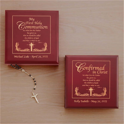 Let's Make Memories Personalized Communion Wood Keepsake Box (photo 2)