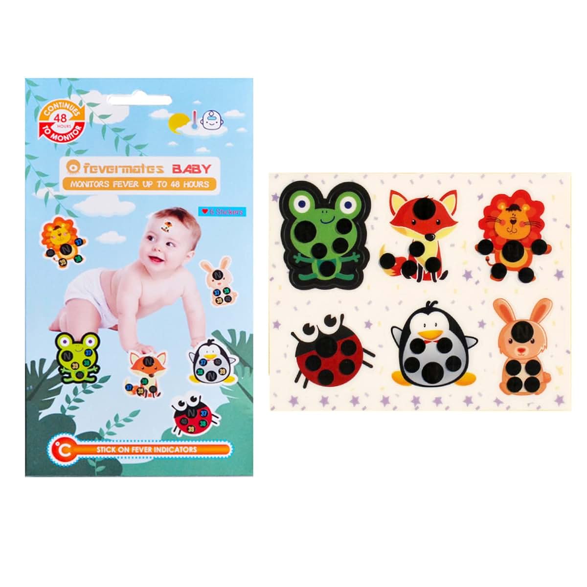 Psdndeww Forehead Stick-On Kids Fast Temperature Continuously Temperature Stickers