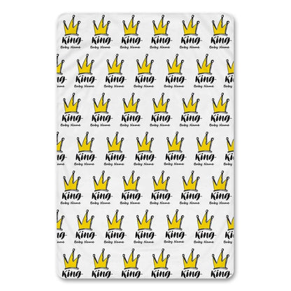 NICTIMEID Personalized Baby Blanket With Name And King Crown Design (photo 2)