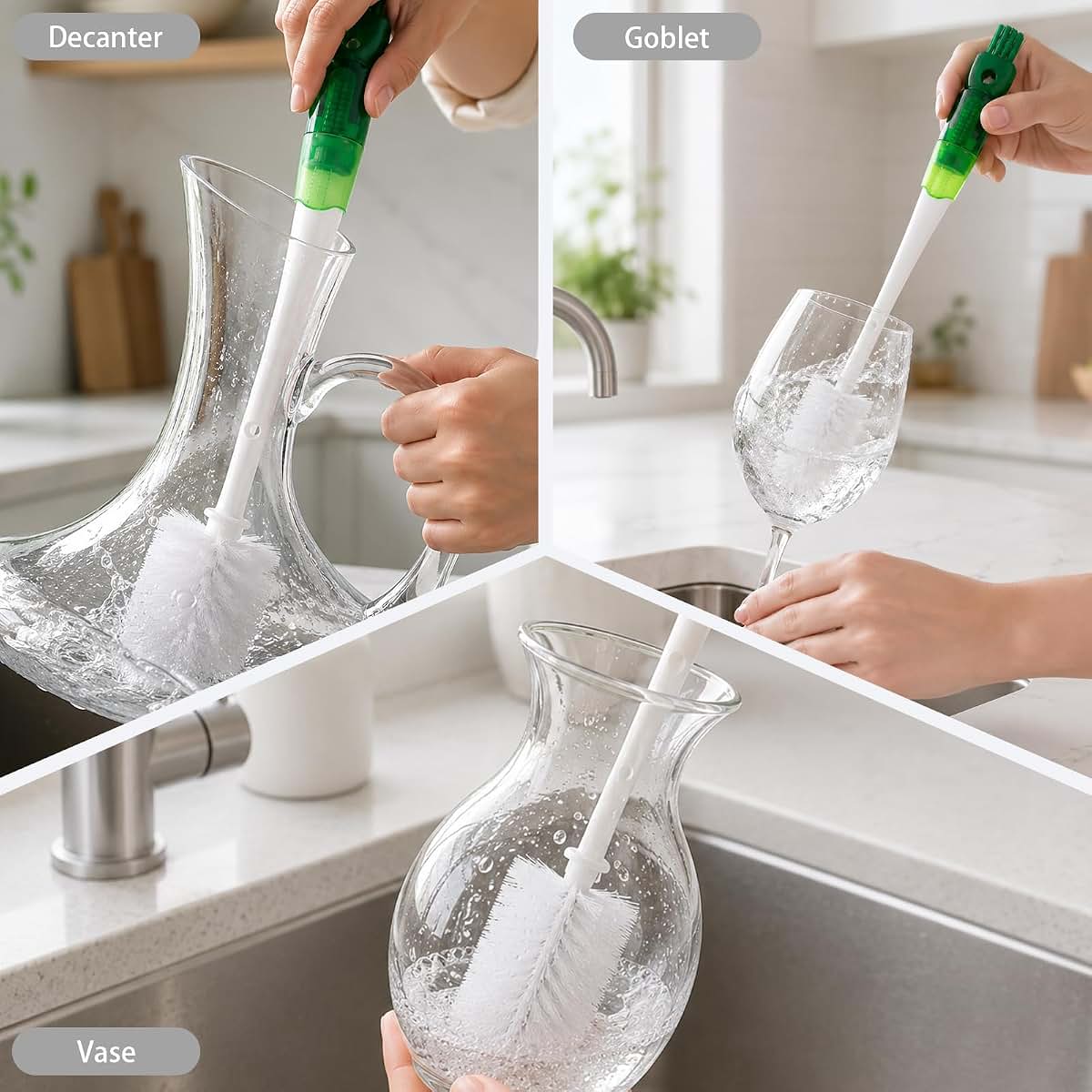 Hengisana bottle brush set,Used for cleaning Straw, bottle cap and bottle (photo 3)