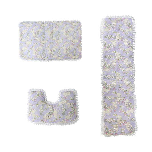 MENGLANSI 3pcs Pet Pad Set Soft Cushioned Liner Washable Pet Strollers Dirt Cover Comfortable Travel Accessory Soft