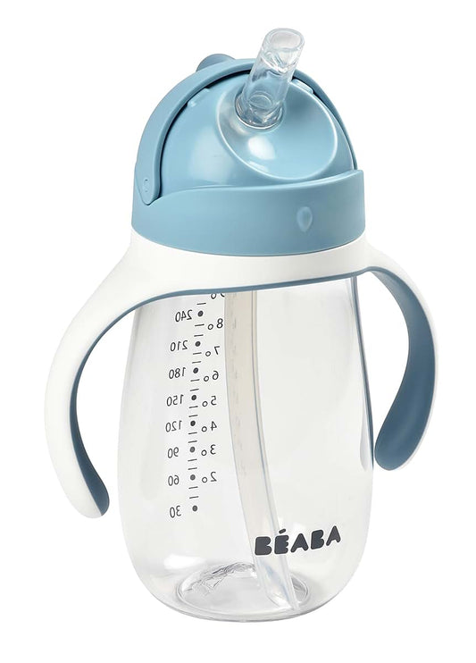 Béaba Straw Sippy Cup With Removable Handles In Rain