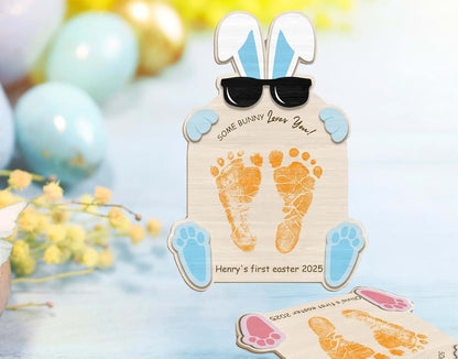 BBLI Personalized Easter Footprint Board for Baby First Easter Keepsake (photo 3)