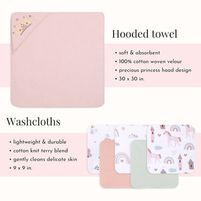Evolur Enchanted Dreams 6 Pc Baby Gift Set With Hooded Towel (photo 3)