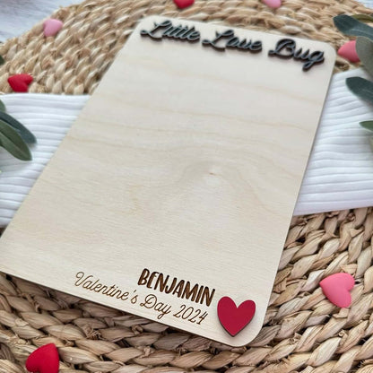 BabyOneStop Personalized Baby Footprint Valentine's Day Keepsake Sign