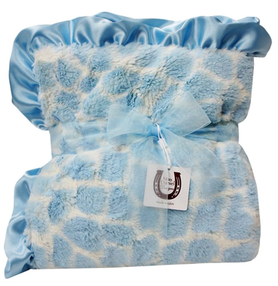 Max Daniel Designs Max Daniel Baby Throw Blanket, Blue Giraffe