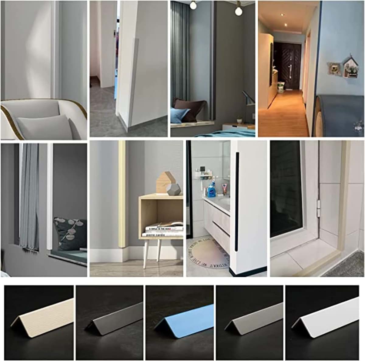 TTKmlGsD Wall Corner Protector, PVC Wall Protector for Ceramic Tile Wallpaper,Cabinets Cupboard Sharp Edging Trim (photo 2)