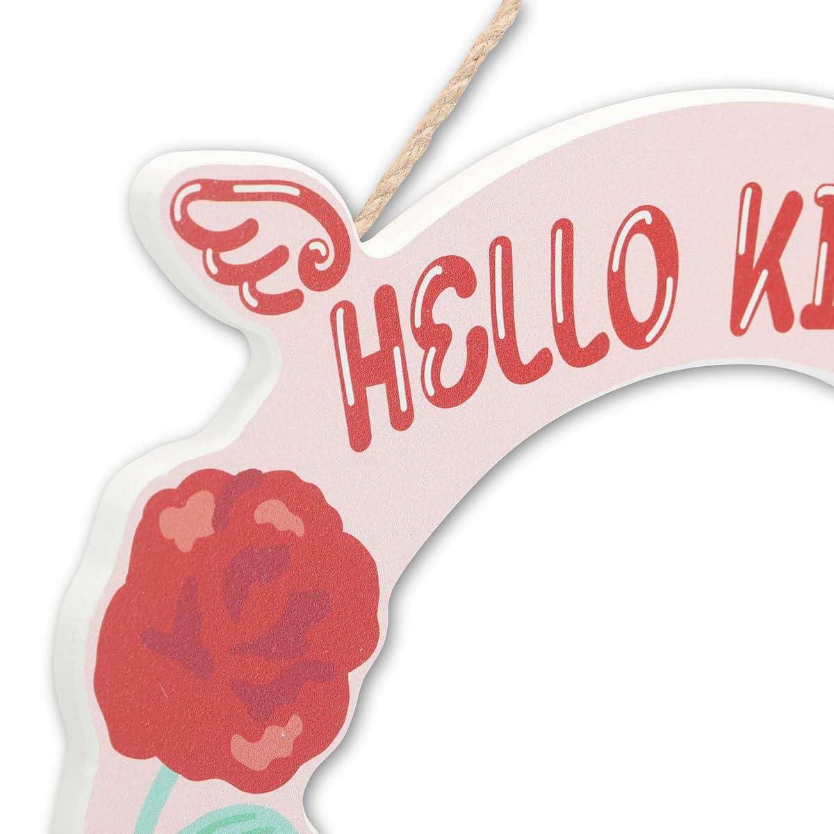 Hello Kitty Bow Wreath Hanging Wood Wall Decor