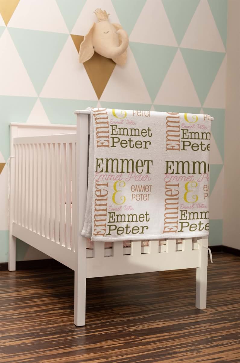 OMG SHIRTS Personalized Baby Boys Blanket Gift Christmas, Customized Baby Girls Gift Birthday, Baby Blanket With Name (photo 2)