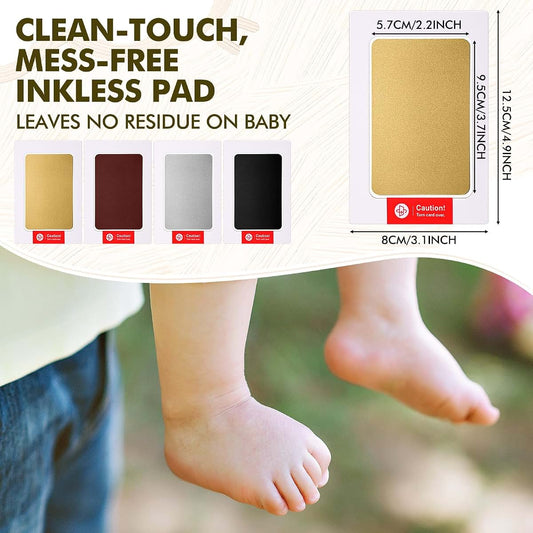 Jetec 8 Set Inkless Hand and Footprint Kit with 16 Imprint Cards