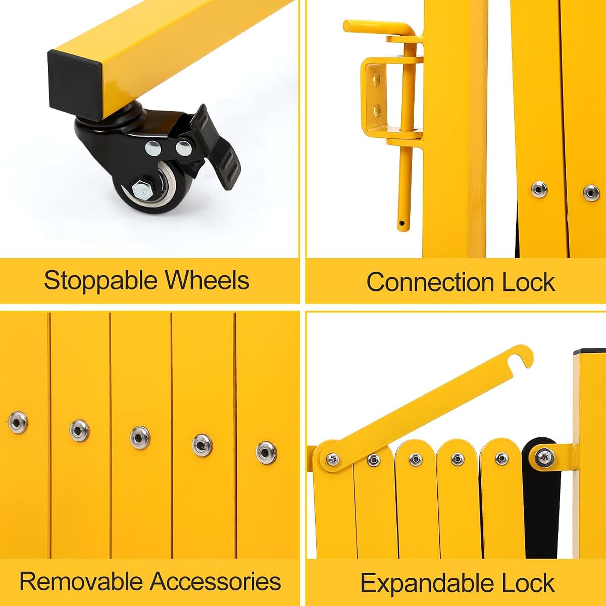 Expandable Metal Barricade, 11FT Folding Security Gate