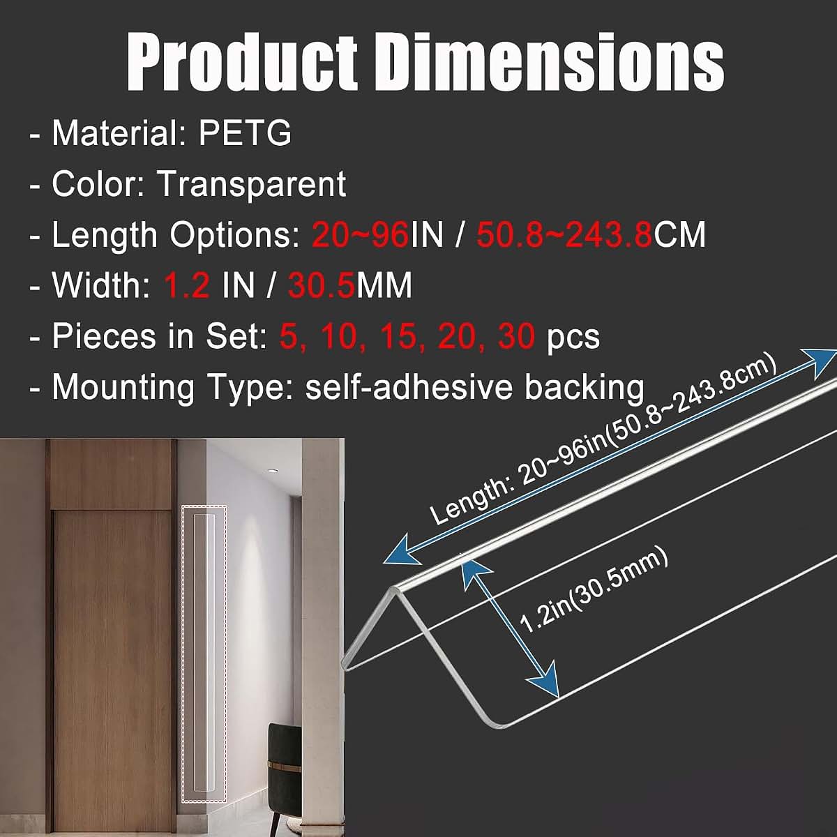 Zhangwu0978 Corner Protector Wall Trim Strip